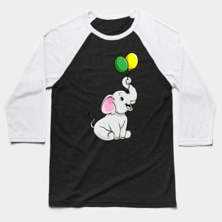 Elephant with Balloons Baseball T-Shirt